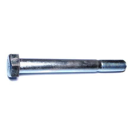 Midwest Fastener Grade 5, 1-1/8"-7 Hex Head Cap Screw, Zinc Plated Steel, 10 in L, 2 PK 07591